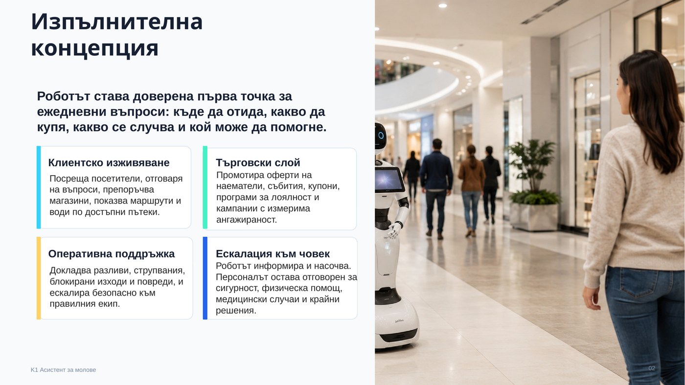 K1 mall assistant concept slide